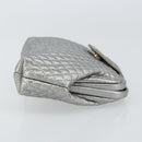BALLY Pouch Leather Silver Auth 157887-3