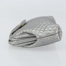BALLY Pouch Leather Silver Auth 157887-4