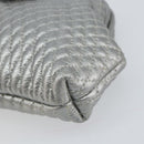 BALLY Pouch Leather Silver Auth 157887-7