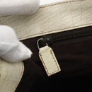 GUCCI GG Supreme Tote Bag PVC Beige Silver 131220 Auth 157900-15