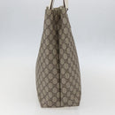 GUCCI GG Supreme Tote Bag PVC Beige Silver 131220 Auth 157900-5