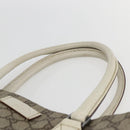 GUCCI GG Supreme Tote Bag PVC Beige Silver 131220 Auth 157900-8