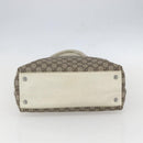 GUCCI GG Supreme Tote Bag PVC Beige Silver 131220 Auth 157900-9