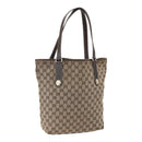 GUCCI GG Canvas Tote Bag Beige Gold 153009 Auth 157903-1