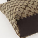 GUCCI GG Canvas Tote Bag Beige Gold 153009 Auth 157903-14