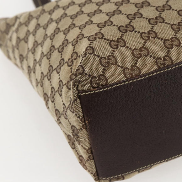 GUCCI GG Canvas Tote Bag Beige Gold 153009 Auth 157903