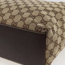 GUCCI GG Canvas Tote Bag Beige Gold 153009 Auth 157903-15