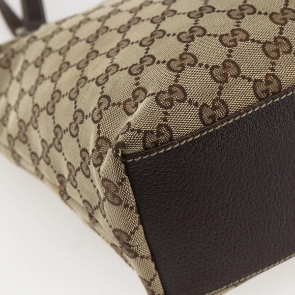 GUCCI GG Canvas Tote Bag Beige Gold 153009 Auth 157903