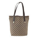 GUCCI GG Canvas Tote Bag Beige Gold 153009 Auth 157903-13