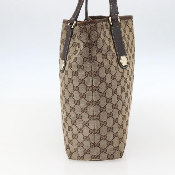 GUCCI GG Canvas Tote Bag Beige Gold 153009 Auth 157903