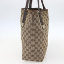 GUCCI GG Canvas Tote Bag Beige Gold 153009 Auth 157903-4