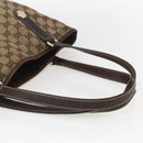 GUCCI GG Canvas Tote Bag Beige Gold 153009 Auth 157903-6