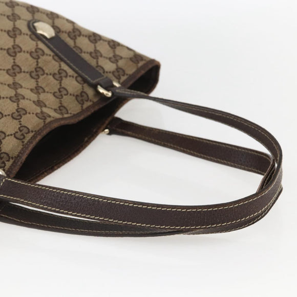 GUCCI GG Canvas Tote Bag Beige Gold 153009 Auth 157903
