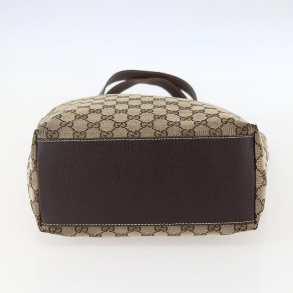 GUCCI GG Canvas Tote Bag Beige Gold 153009 Auth 157903
