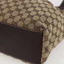 GUCCI GG Canvas Tote Bag Beige Gold 153009 Auth 157903-8