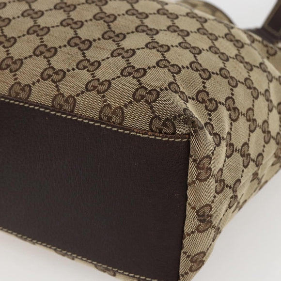 GUCCI GG Canvas Tote Bag Beige Gold 153009 Auth 157903