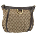 GUCCI GG Canvas Abbey Shoulder Bag Beige Gold 204940 Auth 157904-1