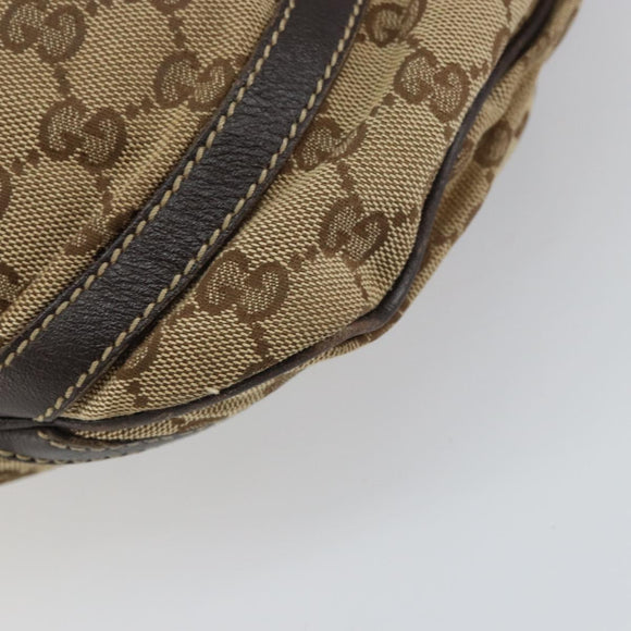 GUCCI GG Canvas Abbey Shoulder Bag Beige Gold 204940 Auth 157904