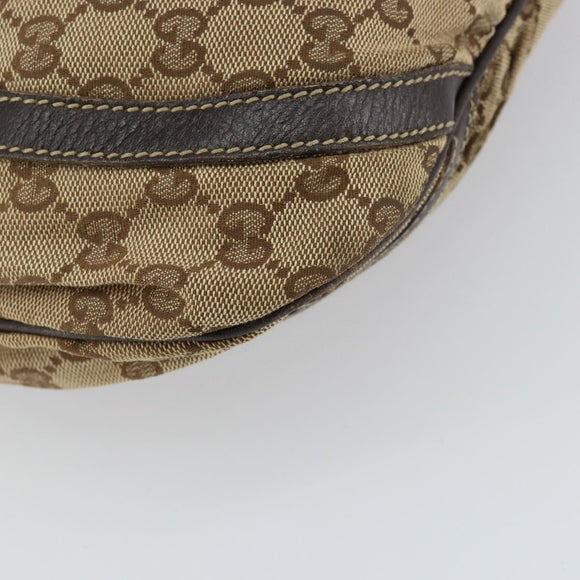 GUCCI GG Canvas Abbey Shoulder Bag Beige Gold 204940 Auth 157904