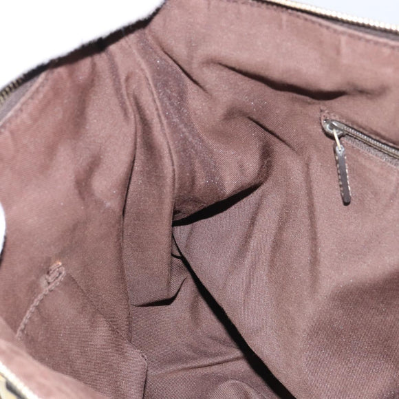 GUCCI GG Canvas Abbey Shoulder Bag Beige Gold 204940 Auth 157904