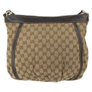 GUCCI GG Canvas Abbey Shoulder Bag Beige Gold 204940 Auth 157904-3