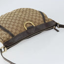 GUCCI GG Canvas Abbey Shoulder Bag Beige Gold 204940 Auth 157904-6