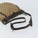 GUCCI GG Canvas Abbey Shoulder Bag Beige Gold 204940 Auth 157904-7