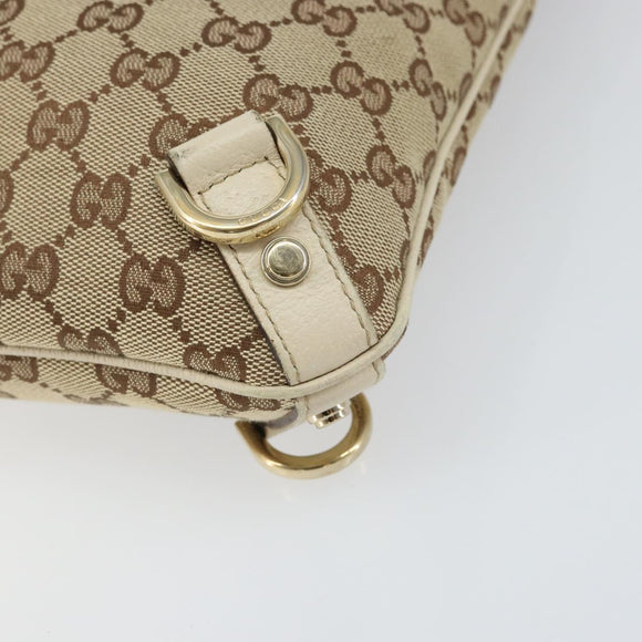 GUCCI GG Canvas Abbey Shoulder Bag Beige Gold 131326 Auth 157905