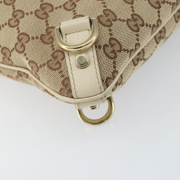 GUCCI GG Canvas Abbey Shoulder Bag Beige Gold 131326 Auth 157905