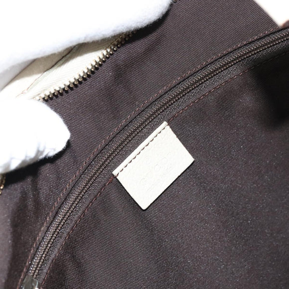 GUCCI GG Canvas Abbey Shoulder Bag Beige Gold 131326 Auth 157905