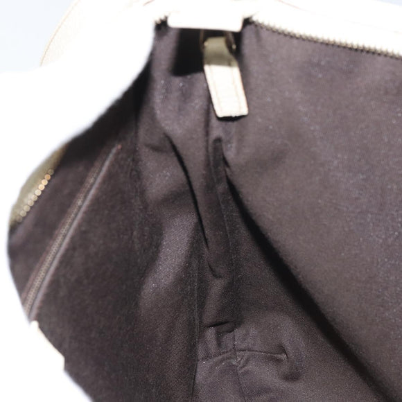 GUCCI GG Canvas Abbey Shoulder Bag Beige Gold 131326 Auth 157905