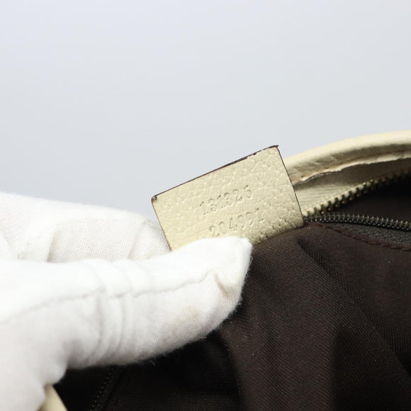 GUCCI GG Canvas Abbey Shoulder Bag Beige Gold 131326 Auth 157905