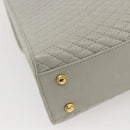 BALLY Hand Bag Leather Ivory Gold Auth 157907-16