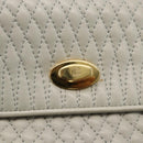 BALLY Hand Bag Leather Ivory Gold Auth 157907-17