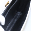 BALLY Hand Bag Leather Ivory Gold Auth 157907-22