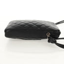 CHANEL Matelasse Cambon Line Shoulder Bag Leather Black Silver CC Auth 157909V-4