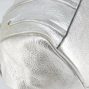 CELINE Hand Bag Leather Silver Auth 157912-11