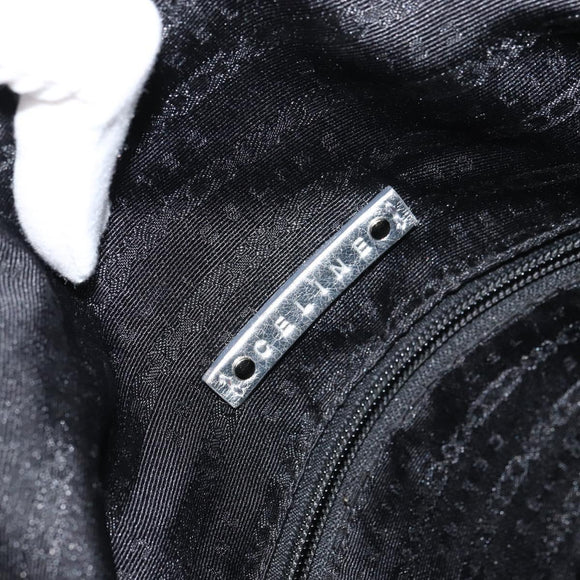 CELINE Hand Bag Leather Silver Auth 157912