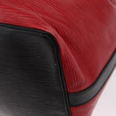 LOUIS VUITTON Epi Petit Noe Shoulder Bag Bicolor Black Red M44017 LV Auth 157914-10