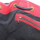 LOUIS VUITTON Epi Petit Noe Shoulder Bag Bicolor Black Red M44017 LV Auth 157914-20