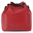 LOUIS VUITTON Epi Petit Noe Shoulder Bag Bicolor Black Red M44017 LV Auth 157914-13
