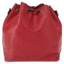 LOUIS VUITTON Epi Petit Noe Shoulder Bag Bicolor Black Red M44017 LV Auth 157914-2