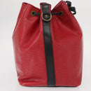 LOUIS VUITTON Epi Petit Noe Shoulder Bag Bicolor Black Red M44017 LV Auth 157914-4