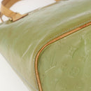 LOUIS VUITTON Monogram Vernis Houston Hand Bag Baby Blue M91005 LV Auth 157916-14
