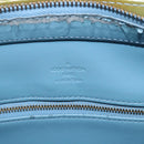 LOUIS VUITTON Monogram Vernis Houston Hand Bag Baby Blue M91005 LV Auth 157916-10