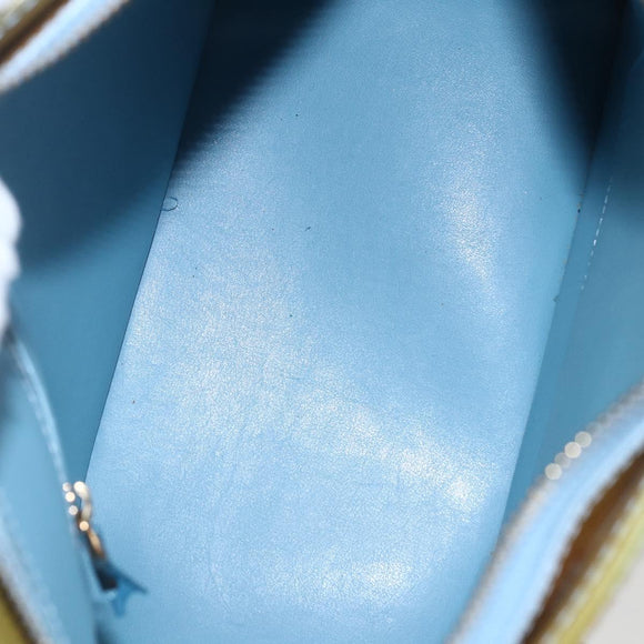 LOUIS VUITTON Monogram Vernis Houston Hand Bag Baby Blue M91005 LV Auth 157916