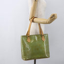 LOUIS VUITTON Monogram Vernis Houston Hand Bag Baby Blue M91005 LV Auth 157916-23