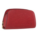 LOUIS VUITTON Epi Dauphine PM Pouch Castilian Red M48447 LV Auth 157922-1