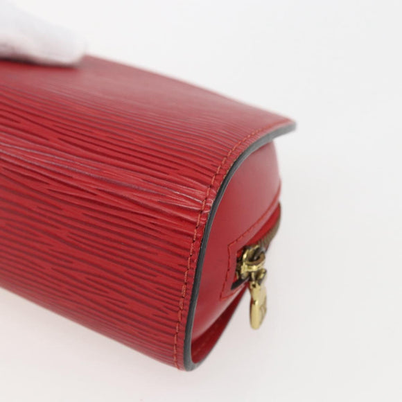 LOUIS VUITTON Epi Dauphine PM Pouch Castilian Red M48447 LV Auth 157922