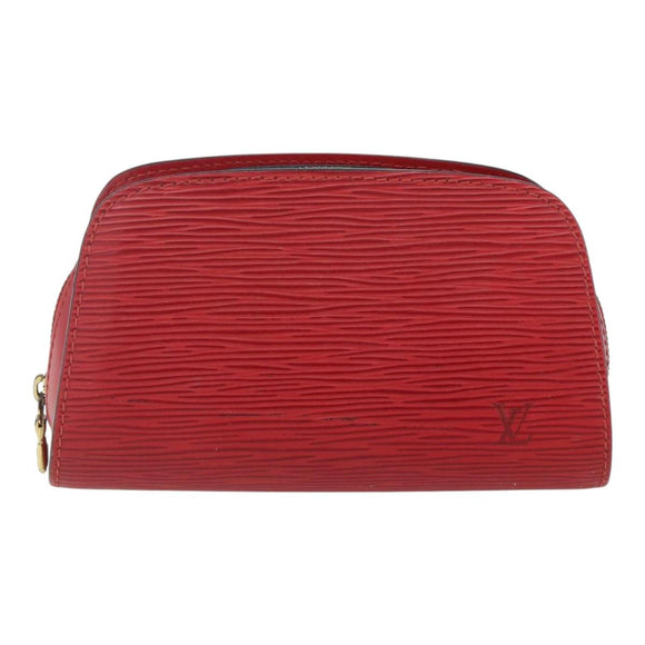 LOUIS VUITTON Epi Dauphine PM Pouch Castilian Red M48447 LV Auth 157922